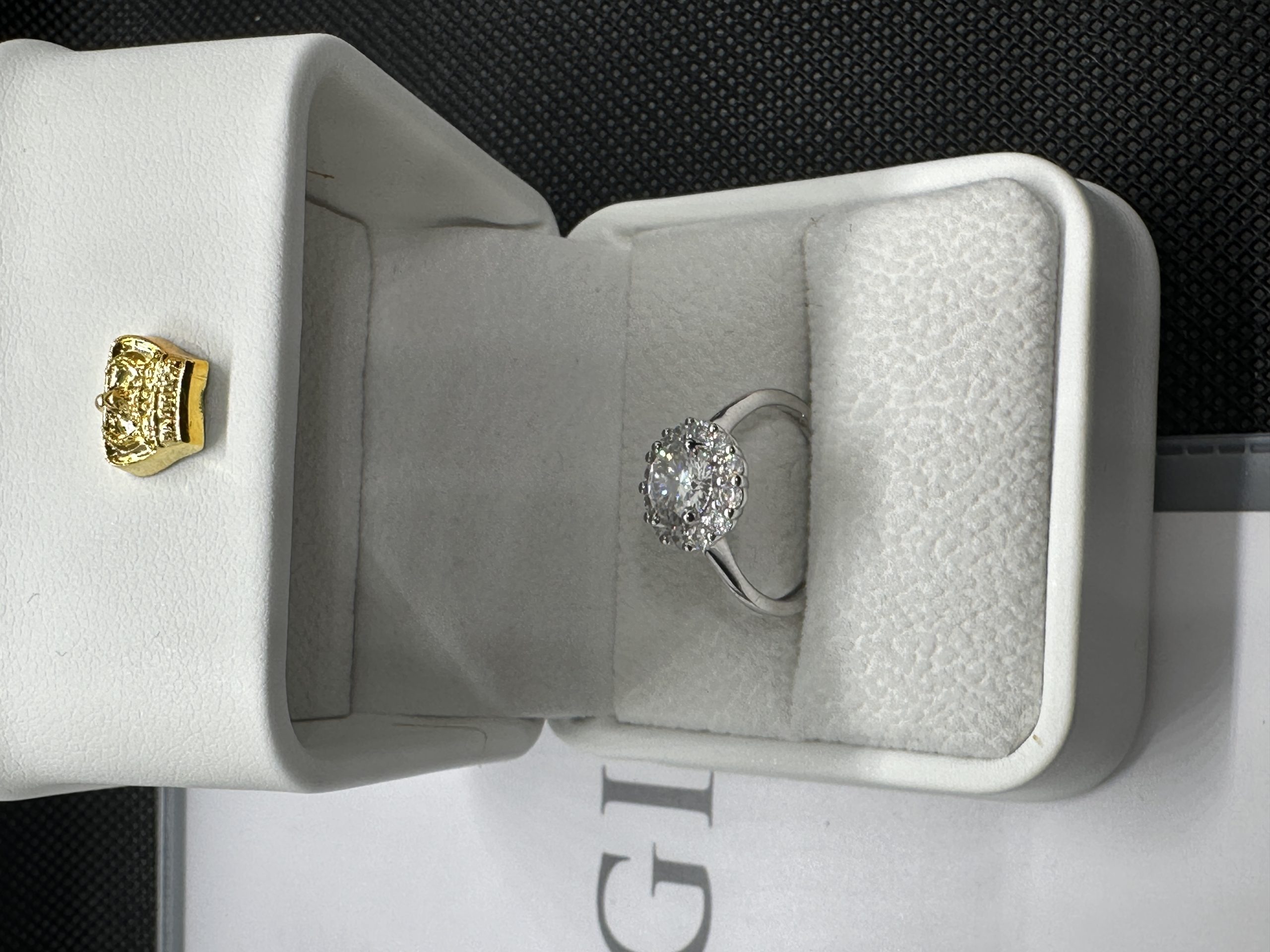 エタニティーリング ダイヤモンド 1 カラット 天然ダイヤモンド1.01ct GIA鑑定書 AU750指輪