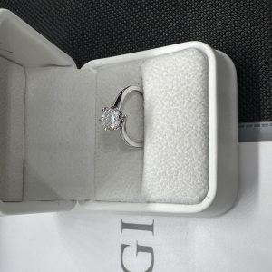 エタニティーリング 一 粒 ダイヤ リング 天然ダイヤモンド1.01ct GIA鑑定書 AU750指輪